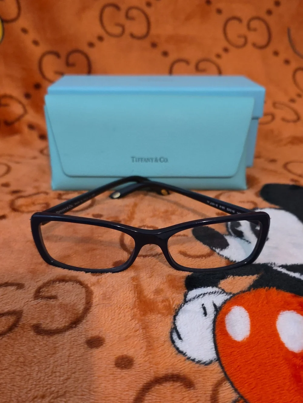 Authentic Tiffany & Co. Black Rectangular Women's Optical Glasses